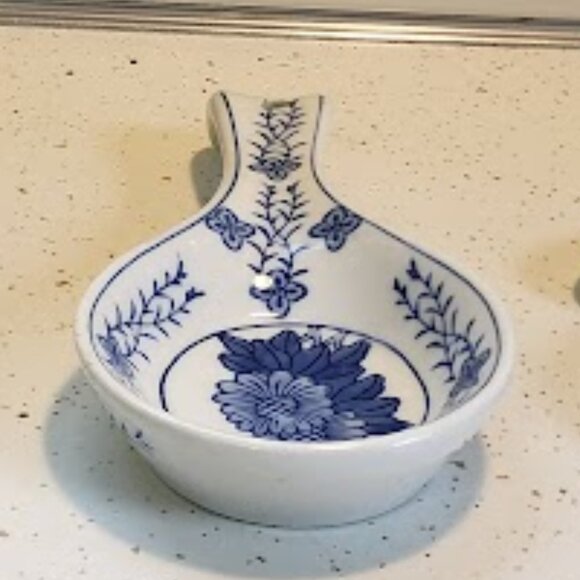 Vintage Knobler Porcelain China Chinois Ene Floral Spoon Rest - Picture 3 of 3